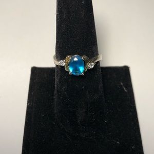 Sterling Aquamarine Ring